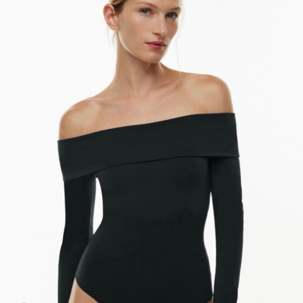 Aritzia Black Off-Shoulder Bodysuit